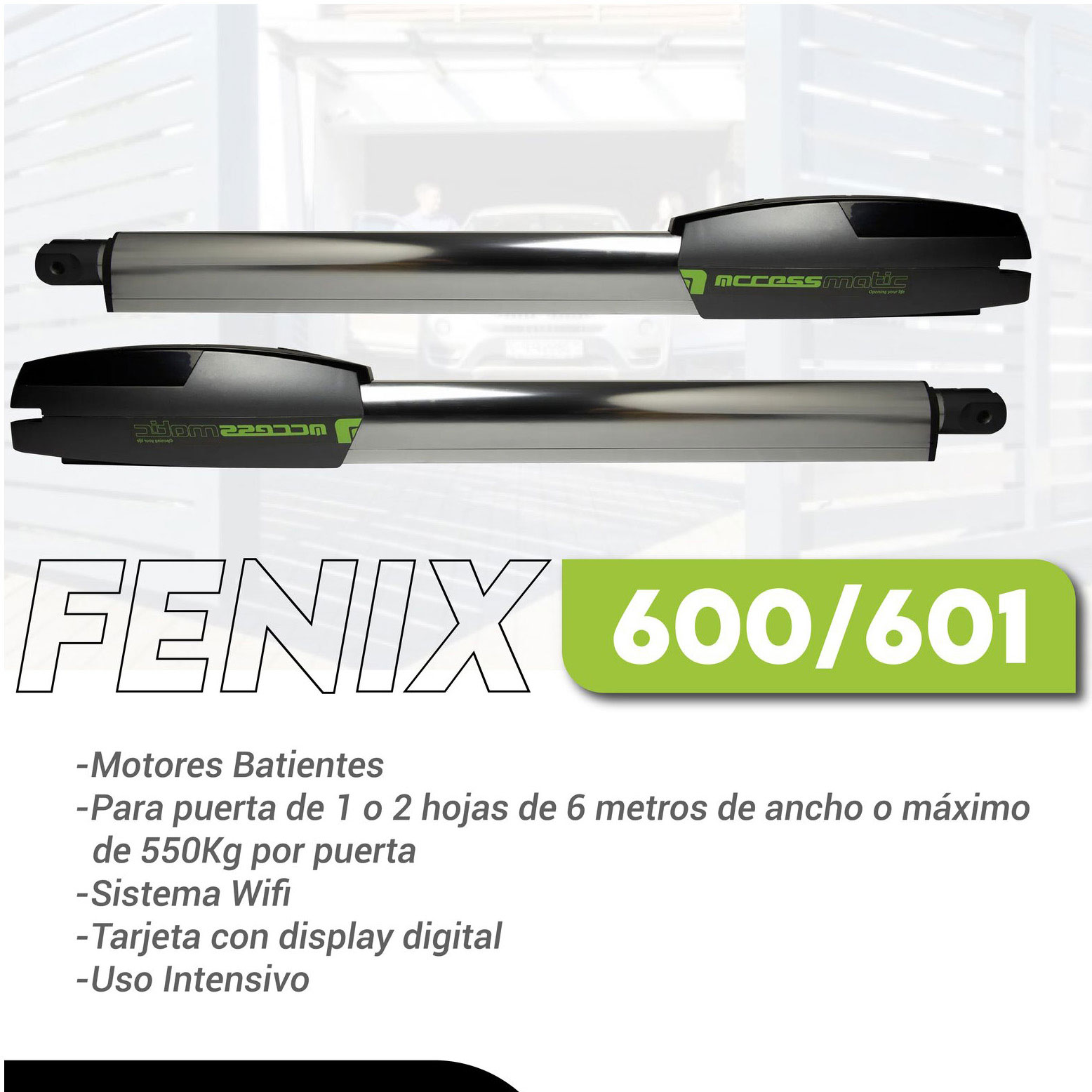 Brazos Electricos para Puertas Accessmatic Fenix 600
